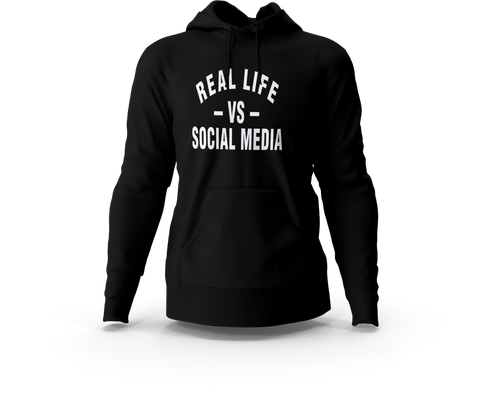 Real vs Social Hoodie